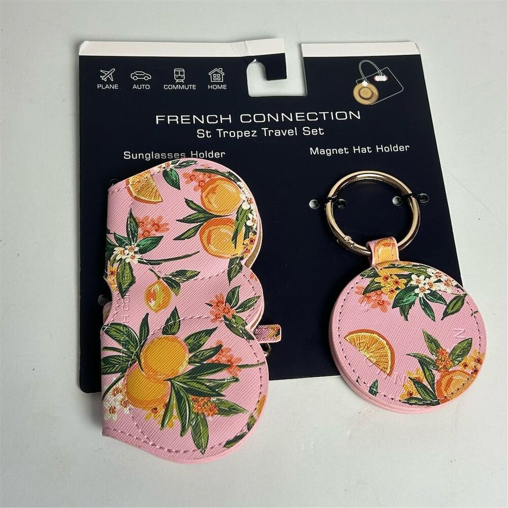 French Connection‎ St. Tropez Pink Sunglasses & Hat Holder Set - Picture 8 of 15